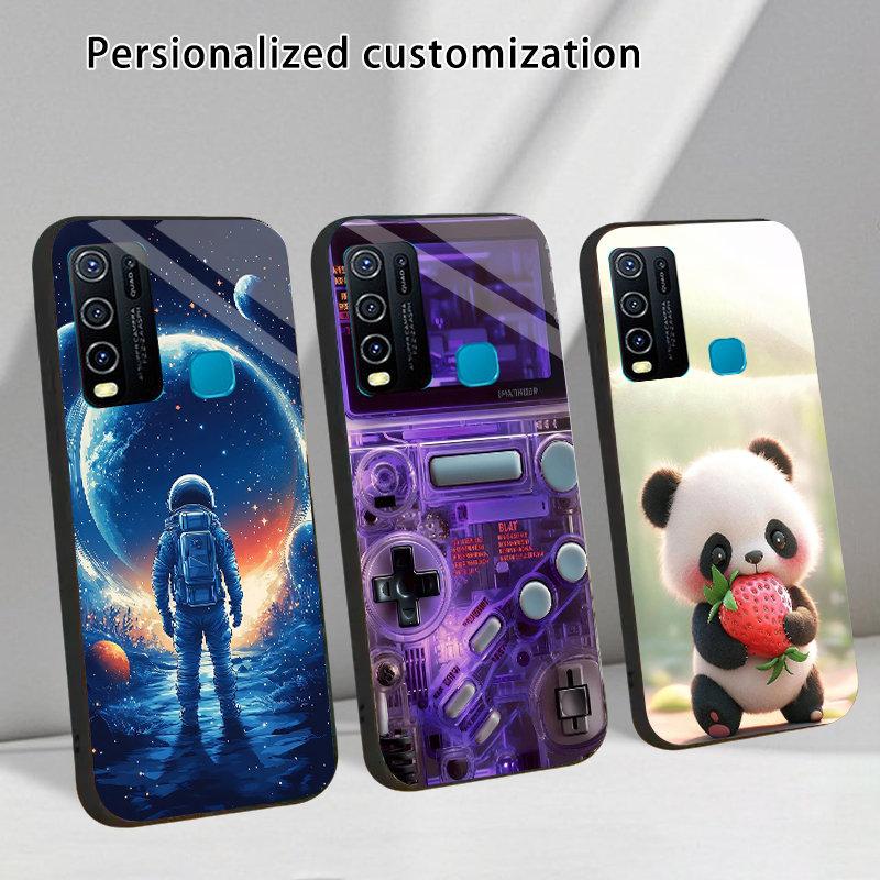 

Custom Case For Vivo Y31s Y52 Y52s Y72 Y33s Y200GT Y300GT Y75s Y16 Y35 Y53T Y35M Y29 Y300T Glass Cover DIY Photo Vivo Y200GT