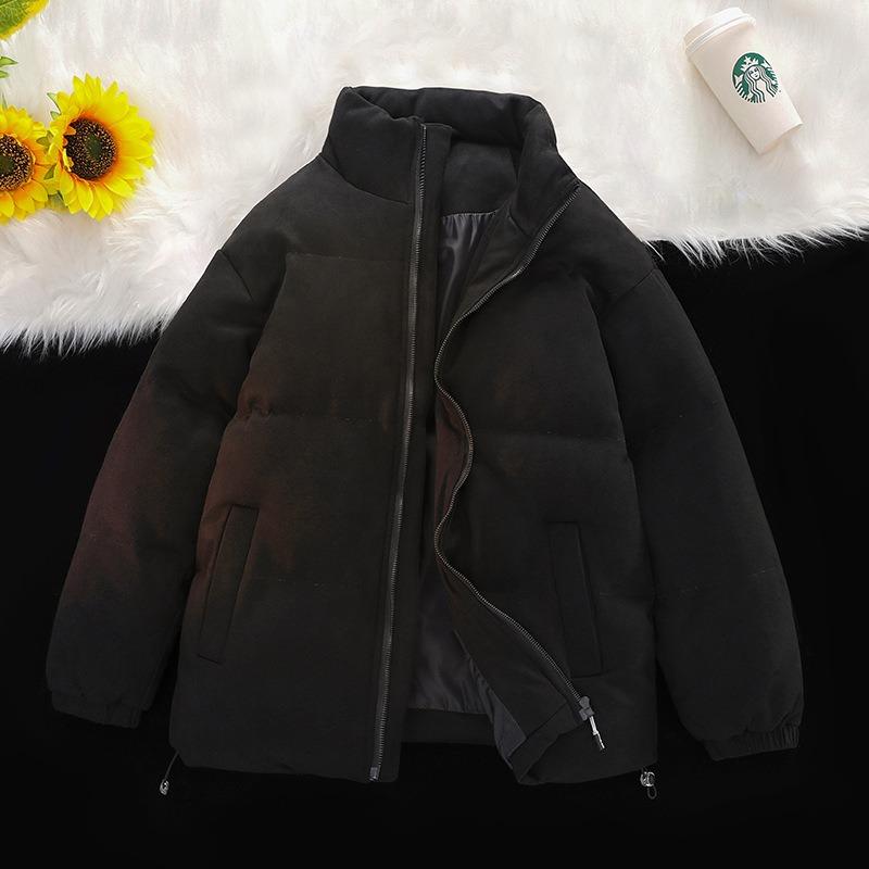 Suede Cotton Coat Menwinter Stand Collar Cotton Jacket Youththickened