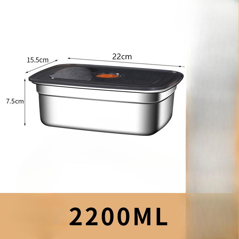Stainless Steel Bento Box Airtight Fridge Freezer Storage Box Kitchen Accessories