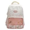 Women's Large Capacity Backpack Color Block Student Schoolbag Girls Stars Print Backpack
