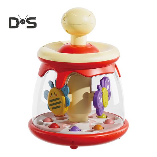 

Дитяча іграшка-прес, прес-спін, дитяча іграшка, мила комаха у формі верхньої ручки, обертальний м яч, стрибки, координація рук і очей, розвиваюча іграшка для дітей червоний