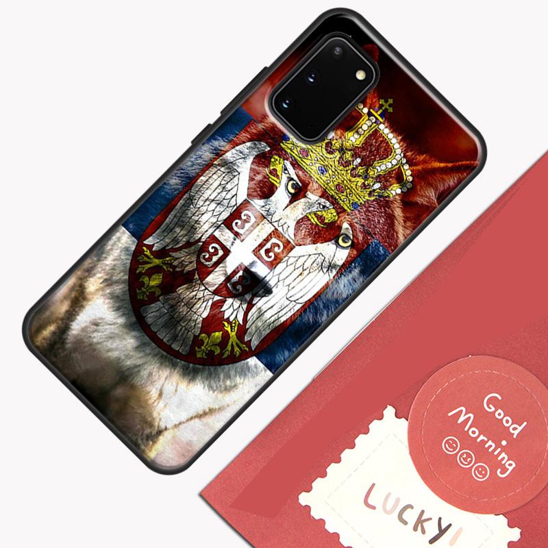 Flag of Serbia Serbian Case For Samsung Galaxy S22 S21 S23 Ultra Note 20 S8 S9 S10 Note 10 Plus S20 FE Back Cover