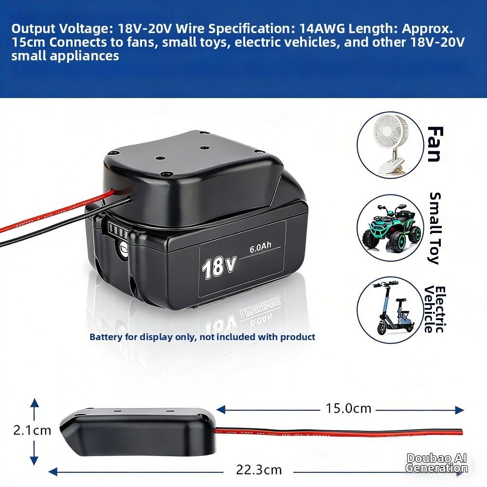 Battery Connector Tool Parts For DeWalt Power Tools 18-20V Lithium Battery Connector Power Tool Accessories Plastic Black