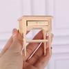 1:12 Scale Bedside Table For Doll House Bedroom Display Unfinished Miniature Wood Doll House Nightstand for Painting