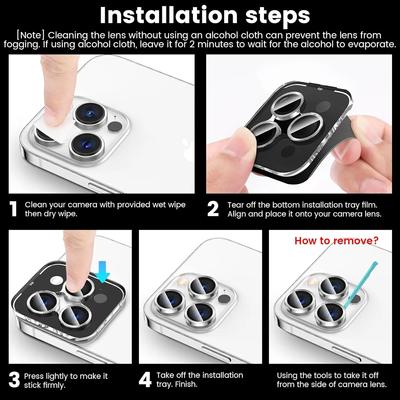 Titanium Gray Metal Tempered Glass Camera Lens Cover Protector For iPhone 15 Pro Max 14 Plus 13 Mini 12 11 Protection 15Pro 14Pro Phone Accessories