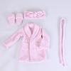 [Petite Marie] 13 MDD compatible bathrobe, slippers, hair band 3-piece set Pink nightgown Loungewear After bath Gown pajamas 40cm Doll BJD Doll