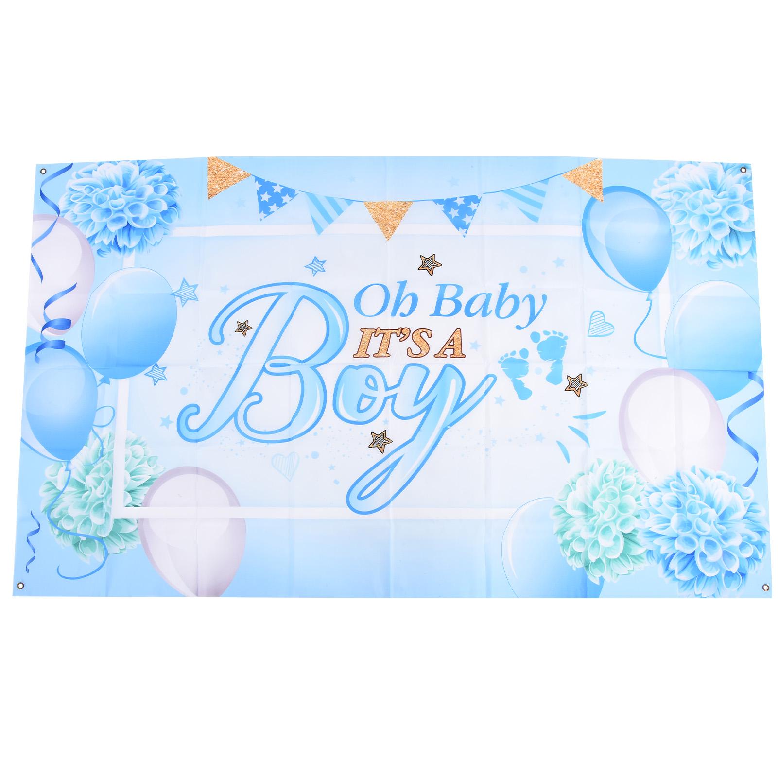 

Background Cloth Multi Purpose Personalized Custom Blue Baby Shower Backdrop Cloth