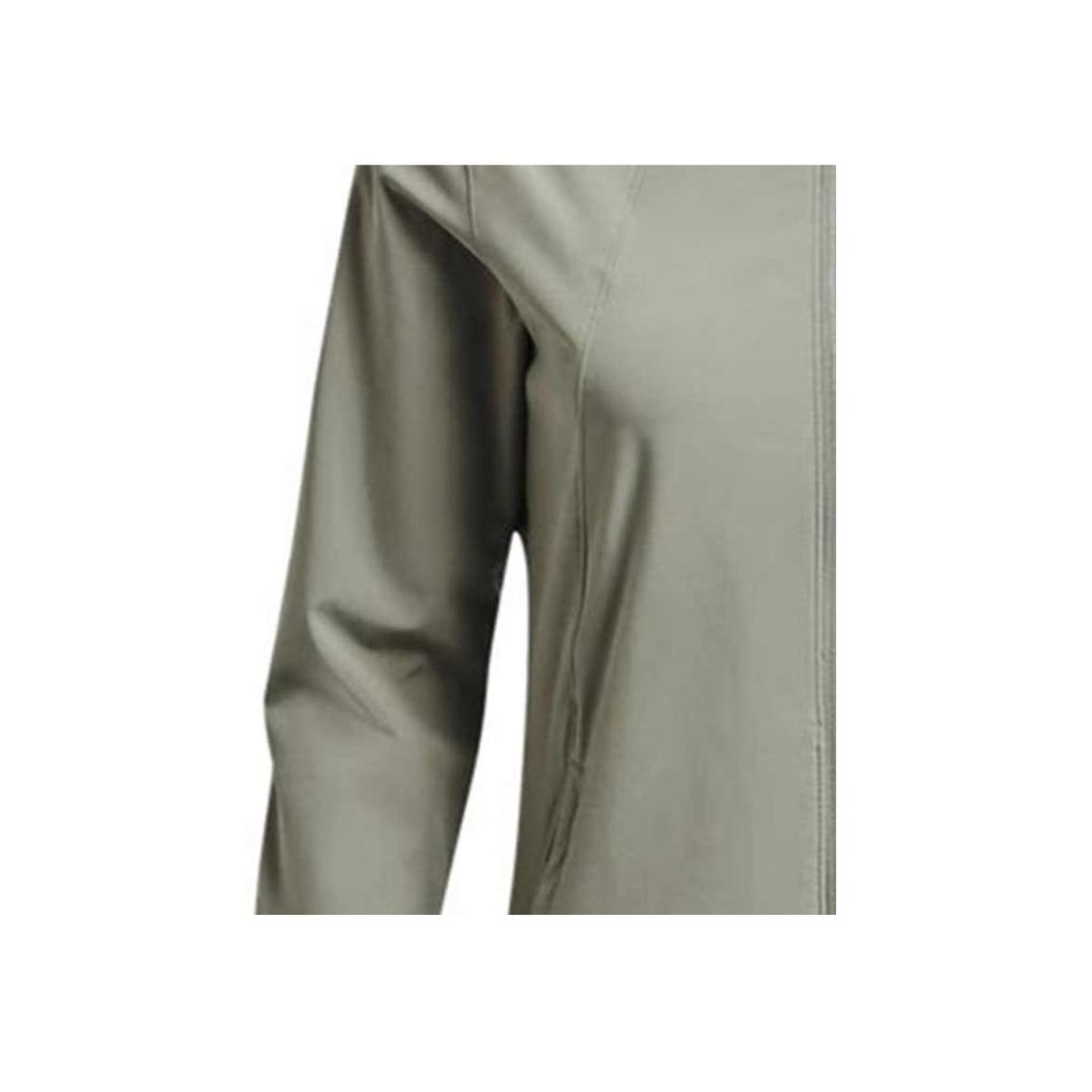 Under Armour Letter Print Zip-Up Hoodie Women Jackets Gray 1377043-504