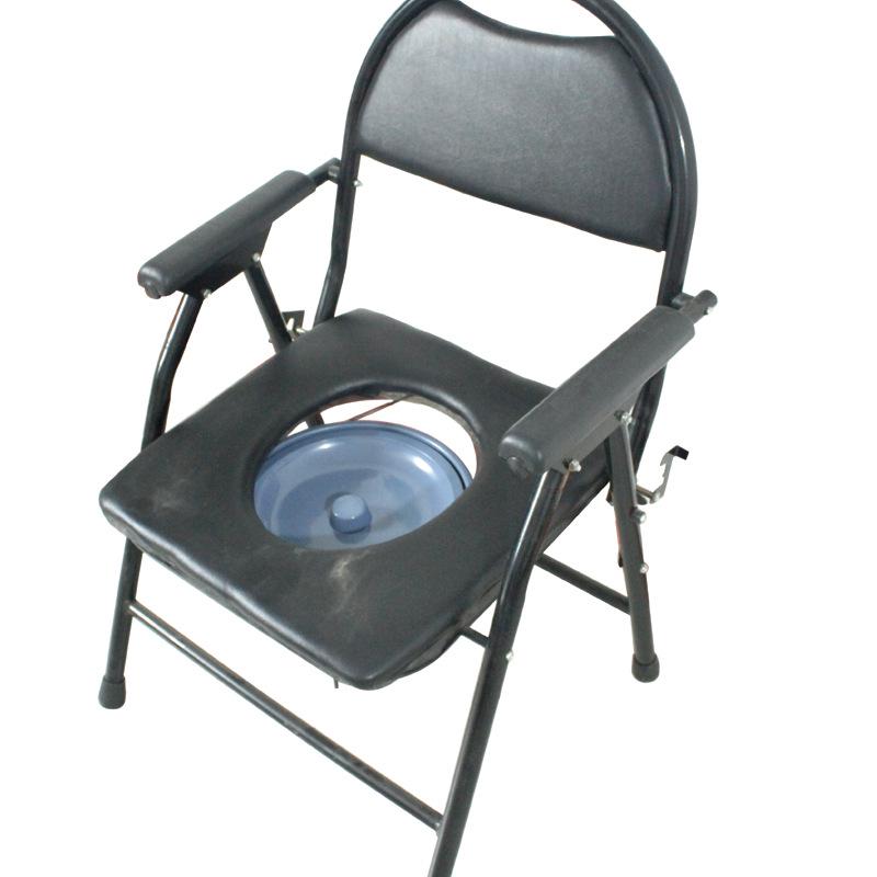 Portable Foldable Commode Chair: Non-Slip, High Load Capacity for Elderly and Pregnant Women