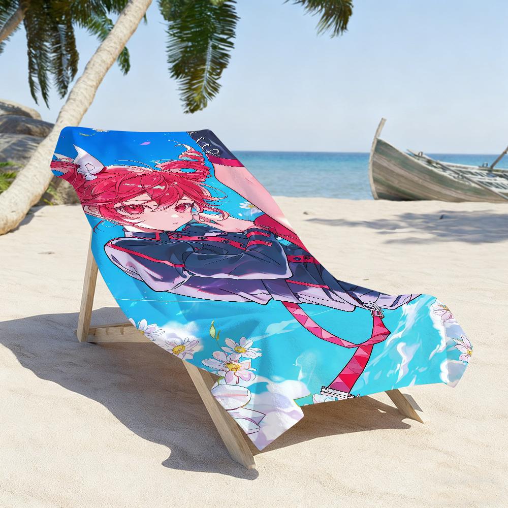 Virtuelle Sängerin K-Kasane T-TetoS Handtuch Sport Schnelltrocknend Reise Campingausrüstung Sandfest Weich Leicht Großes Strandhandtuch