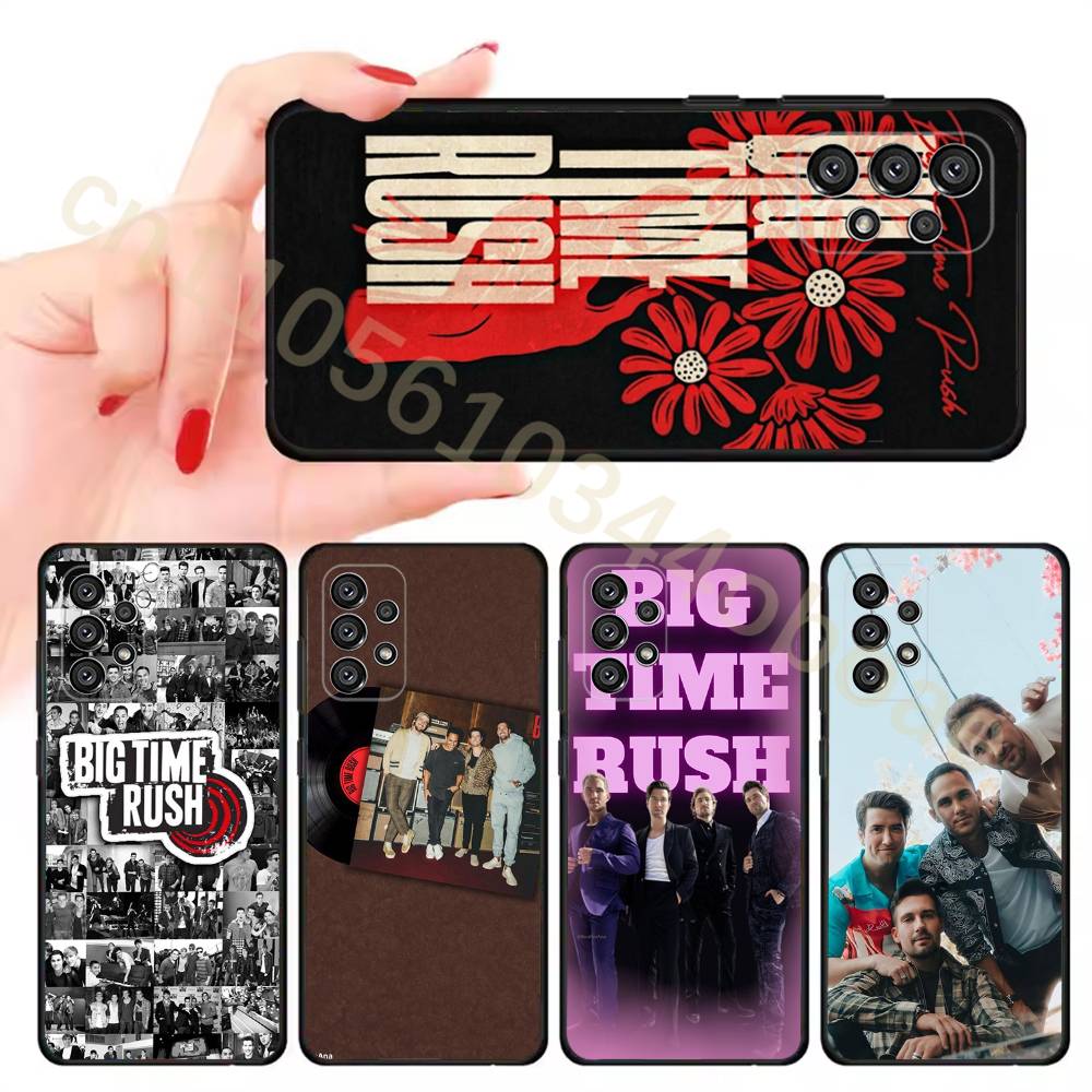 Music B-Big Time Rush Phone Case For Samsung Galaxy A13,21s,22,31,32,52,53,71,80,A91 Soft Black Cover