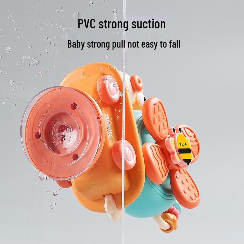 Children's Teething Rattle: Pinwheel Spinner with Suction for High Chair, Ages 0-3