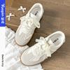 Ballet Style Moral Training Shoes Women's 2025 Spring and Summer New Niche Original Lace Little White Shoes Retro Versatile Board Shoes