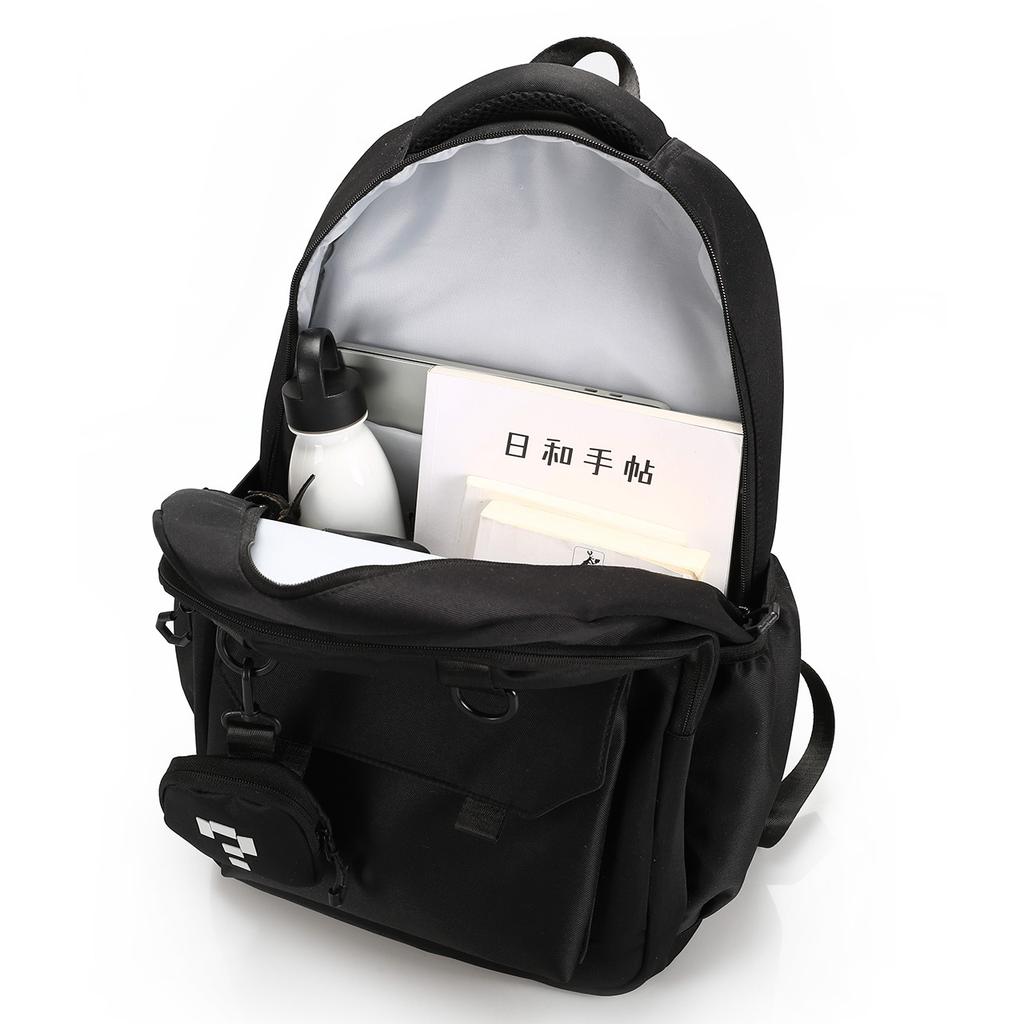 Schoolbag new large-capacity student backpack, trendy and fashionable backpack for men, for junior high, high school, and college students