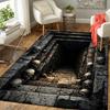1 Stück Antiker Dungeon-Eingangsteppich, Büroteppich Innen Außen Fußmatte, Rutschfest Weich, Wohnzimmer, Weihnachts-Halloween-Geschenk. M928189