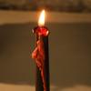 Halloween Black Outside and Red Inside Bleeding Candle Tear Pole Wax Festive Atmosphere Decorative Long Pole Candle
