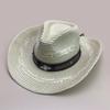 Retro Belt Cow Head Accessories Western Cowboy Hat Men And Women American Sunshade Gradual Change Color Straw Hat