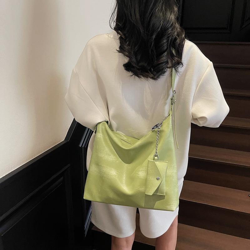 Casual underarm bag women's bag new simple tote bag solid color versatile shoulder messenger bag