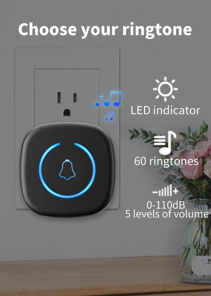 LED Wireless Door Alarm & Doorbell Sensor for Home, Office & Business