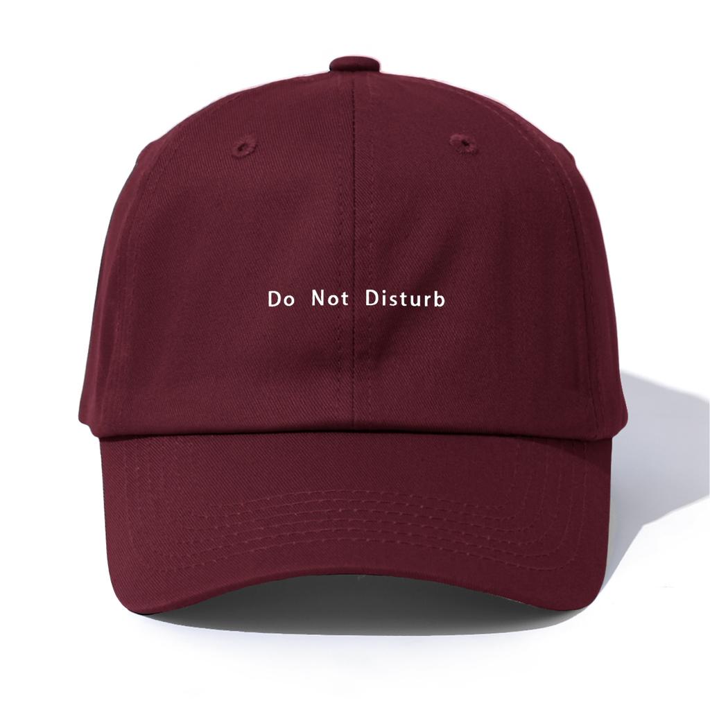 1pc Do Not Disturb Print Baseball Cap for AdultsMinimalist Retro Style Casual Soft Adjustable Dad HatPerfect As Gift
