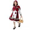Girls Halloween Costume Dress Cosplay Little Red Riding Hood Princess Outfit Sweet Style Stage Performance