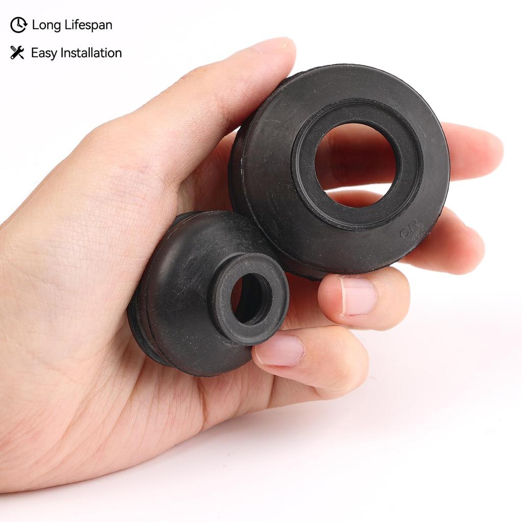 Ball Joint Kit 14pcs Universal Rubber Tie Rod End Suspension Steering Ball Joint Boots Dust Protector Cover Steering Accessory Replacement Kit