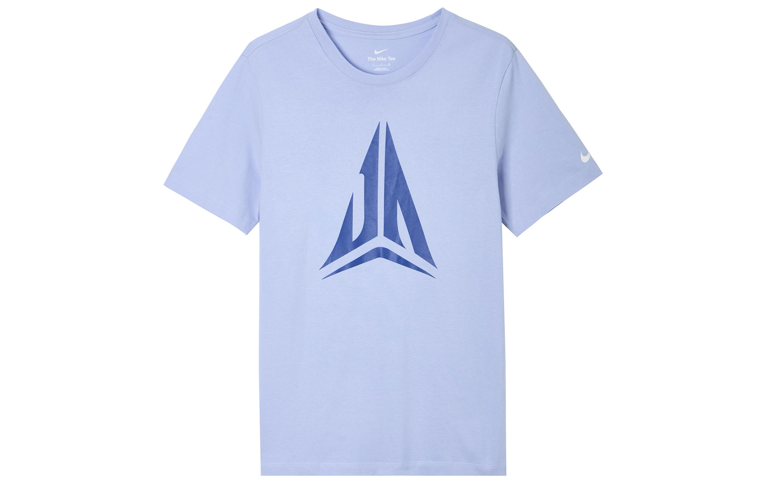 Nike T Shirts Men s Light Blue Crew Neck Moderate Straight Fit FD0057-479 XXL