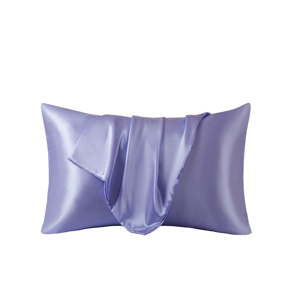 Pillowcase 18*28 Inches Rectangular Silk Pillowcase 2pcs Solid Color