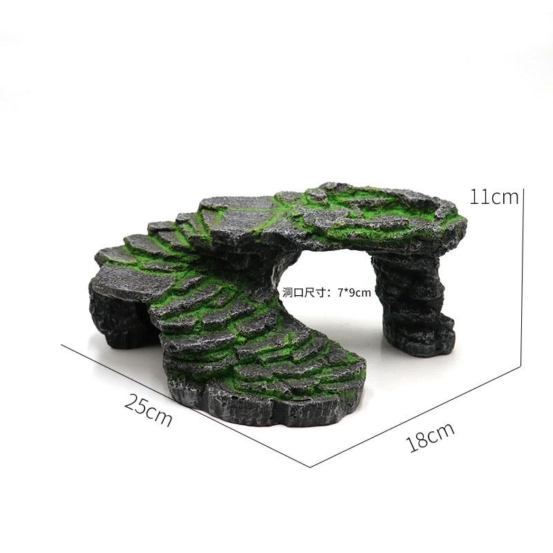 

Новая платформа для лазания черепах, декор для ландшафтного дизайна аквариума, смола, терраса для загара, место для отдыха рептилий, скрытая пещера, украшения для аквариума