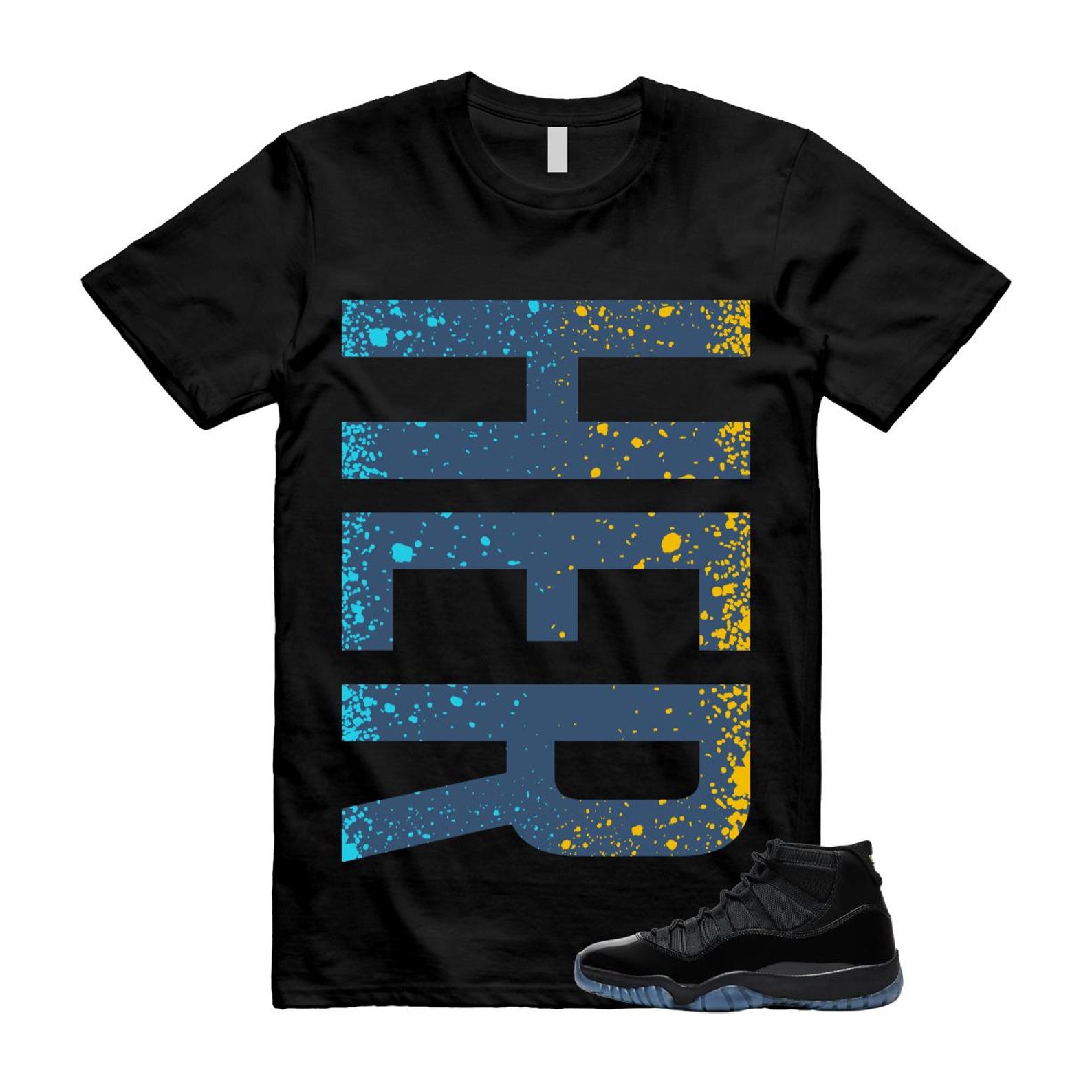 11 Gamma Blue Black Varsity Maize Yellow T Shirt Match HER VERT 4XL