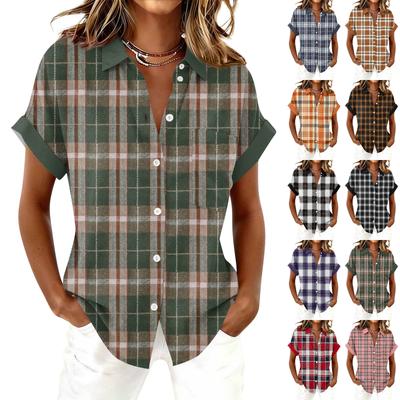 Damenbluse Modisch und lässig Kurzärmeliges bedrucktes T-Shirt Top