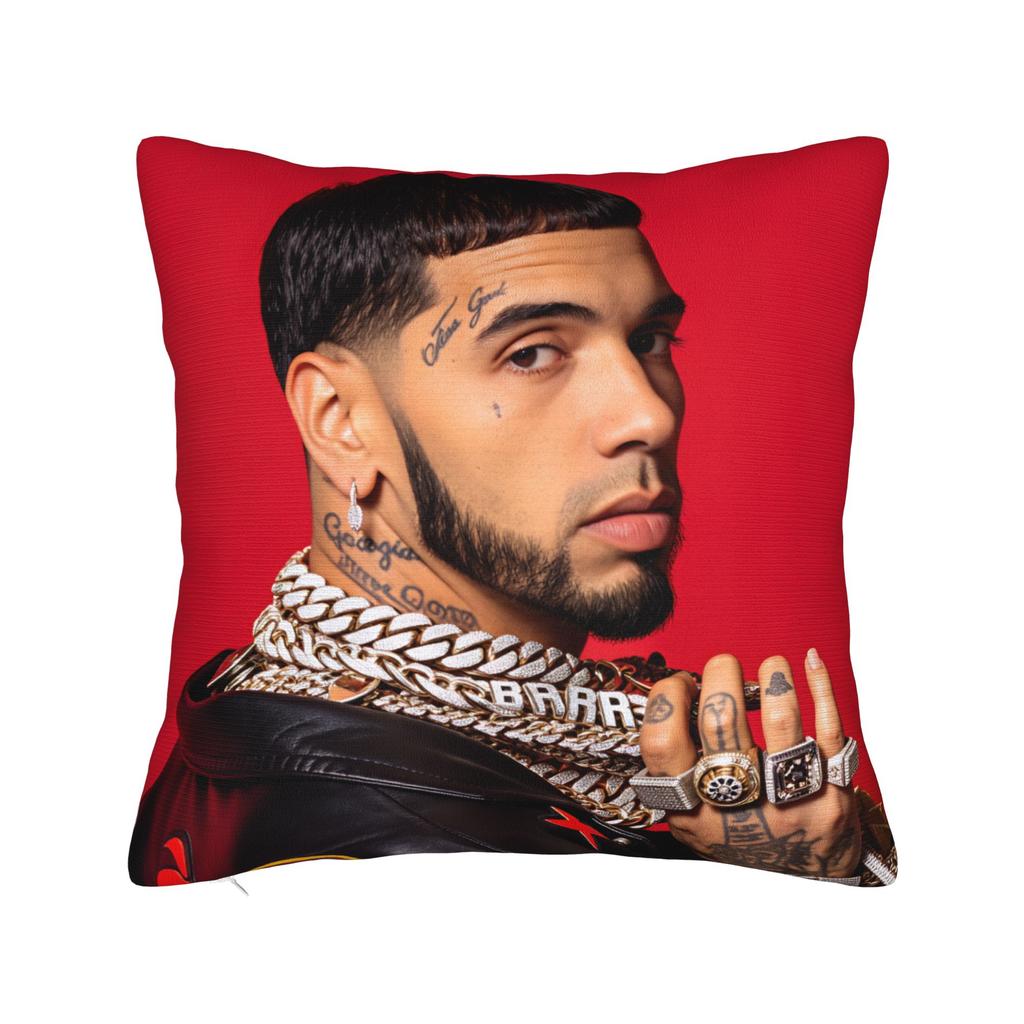 Puerto Rican Rapper A-Anuel AA Pillowcases  Retro Trendy Pillow Case For Sofa Car Home Decor Soft Pillow Cover