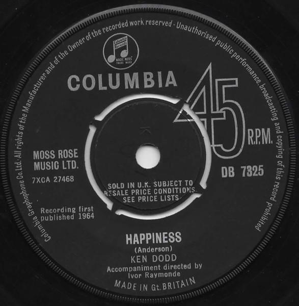 

7inch Record KEN DODD - Happiness DB7325 Columbia 1964 UK Pop Used