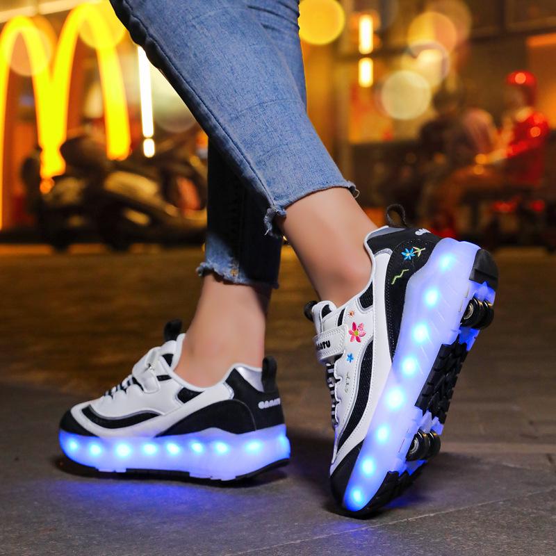 2025 Boys' & Girls' Spring/Fall Detachable Four-Wheel Roller Skate Shoes