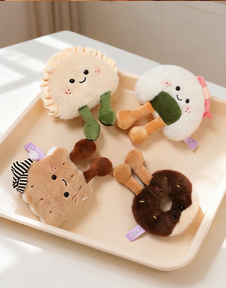 Fun Cookie Donut Magnet Sticker & Dumpling Plush Toy - Trendy Desk Companion and Playful Gift