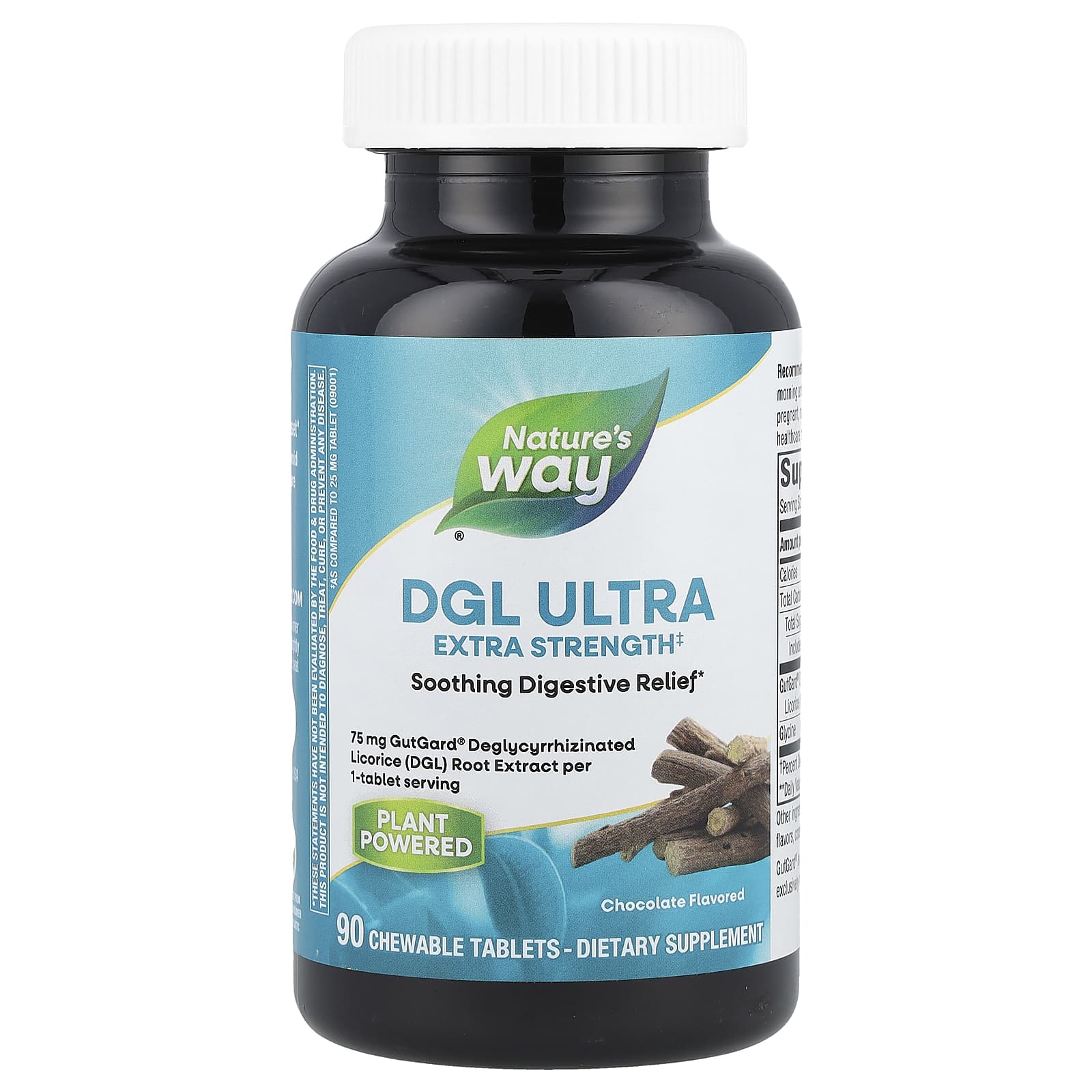

Nature S Way, Dgl Ultra, Extra Strength, Chocolate, Chewable 90 Tablets