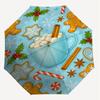 1PC Christmas cookies Hot cocoaAutomatic Open/Close Umbrella with Windproof, 8-Rib Sturdy Canopy, Durable Ribs, Fashionable Design1260A