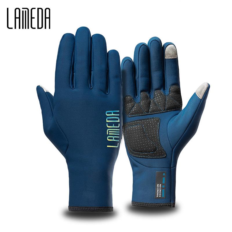 

LAMEDA Thermal Cycling Gloves Winter Warm Full Finger Touchscreen Anti-Skip Bicycle Race Mountain Road Bike Gloves for Men Women XS-EU синий