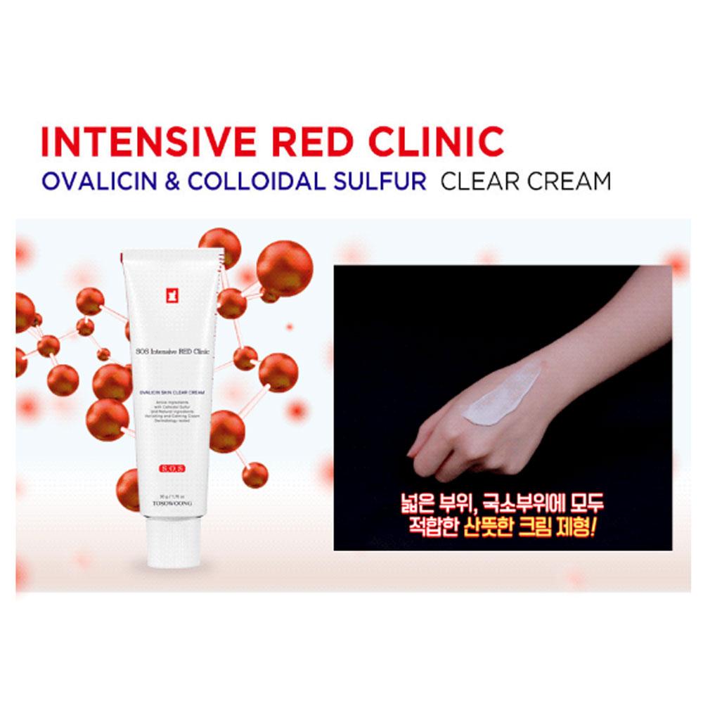 TOSOWOONG Intensive Red Clinic Ovalisin Skin Clear Cream 50g