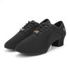 Scarpe da ballo latino in tessuto Oxford per ballo quadrato Scarpe da ballo traspiranti Scarpe da ballo da competizione per ballo jazz da sala per adulti da donna