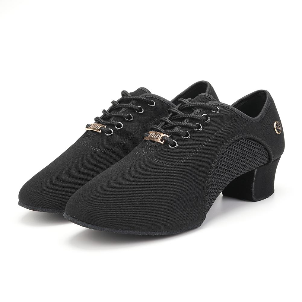 Scarpe da ballo latino in tessuto Oxford per ballo quadrato Scarpe da ballo traspiranti Scarpe da ballo da competizione per ballo jazz da sala per adulti da donna