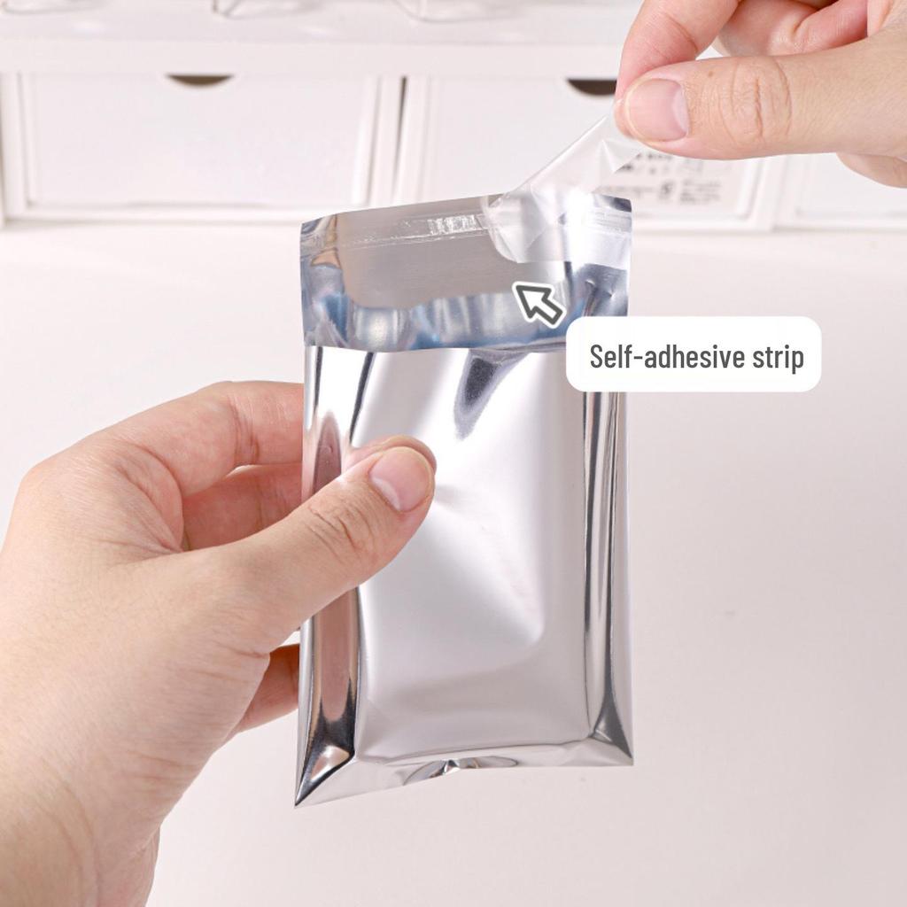 Self-Sealing Silver Aluminum Film Bag for Badge Ornaments