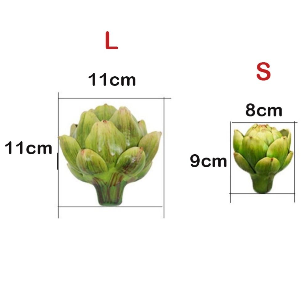 Creative DIY Large Artificial Artichoke Kitchen Decoration Handmade Fake Vegetables and Fruits Faux Artichokes Home