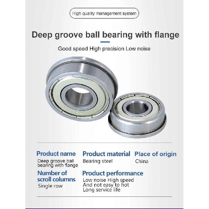 1 PC Flange bearing with flange F6000 6001 6002 6003 6004 6005 6006zz / 2RS