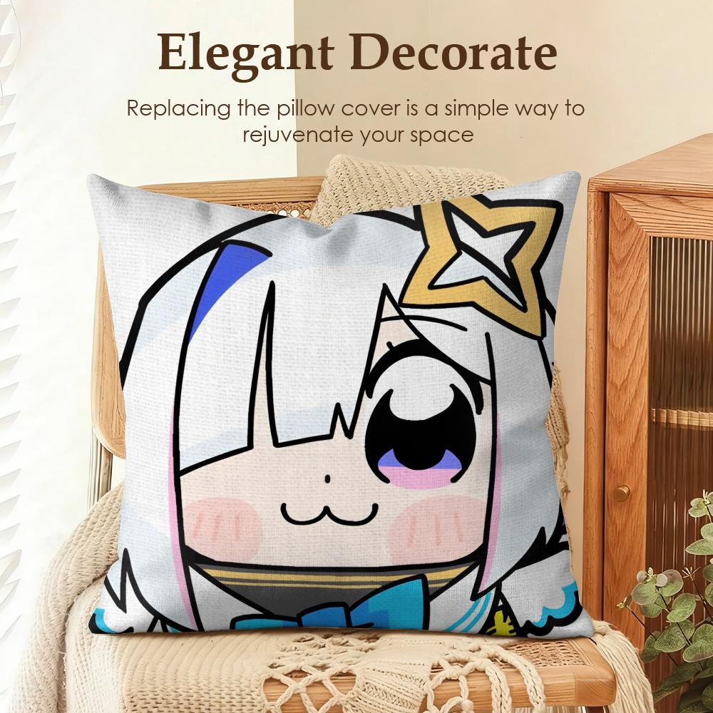

Amane KanataS Cute Cushion Cover Natural Linen Organic Fabric DoubleSided Printing Sofa Home Decor Gift Pillow Case 30x30cm