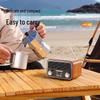 BIAZE Retro Mini Bluetooth Speaker with Radio and Wireless Charger