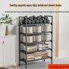 Compact Multi-Layer Folding Shoe Rack for Entryway or Dorm