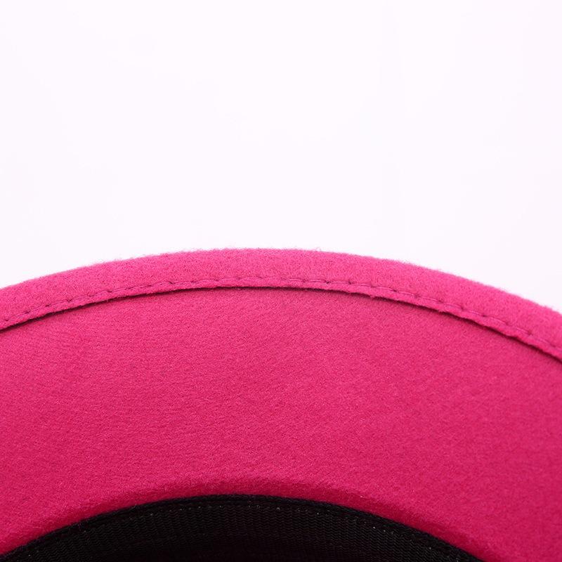 Pălării înalte florale de toamnă și iarnă Pălării de fetru cu cupolă pentru damă Pălării retro de prințesă