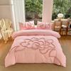 1set Textured Tufted Duvet Cover Zipper Closure Soft  Microfiber Boho Bedding Sets 1 Chic Quilt Cover 2 Pillowcase