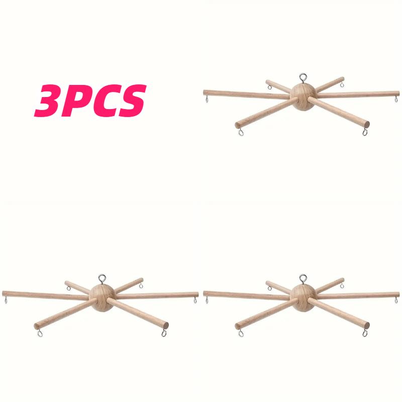 

3/5pcs Vintage Wooden Hanging Wind Chime Set with Rotating Mechanism Easy To Assemble Home Decor Wall Balcony Outdoor Decoration